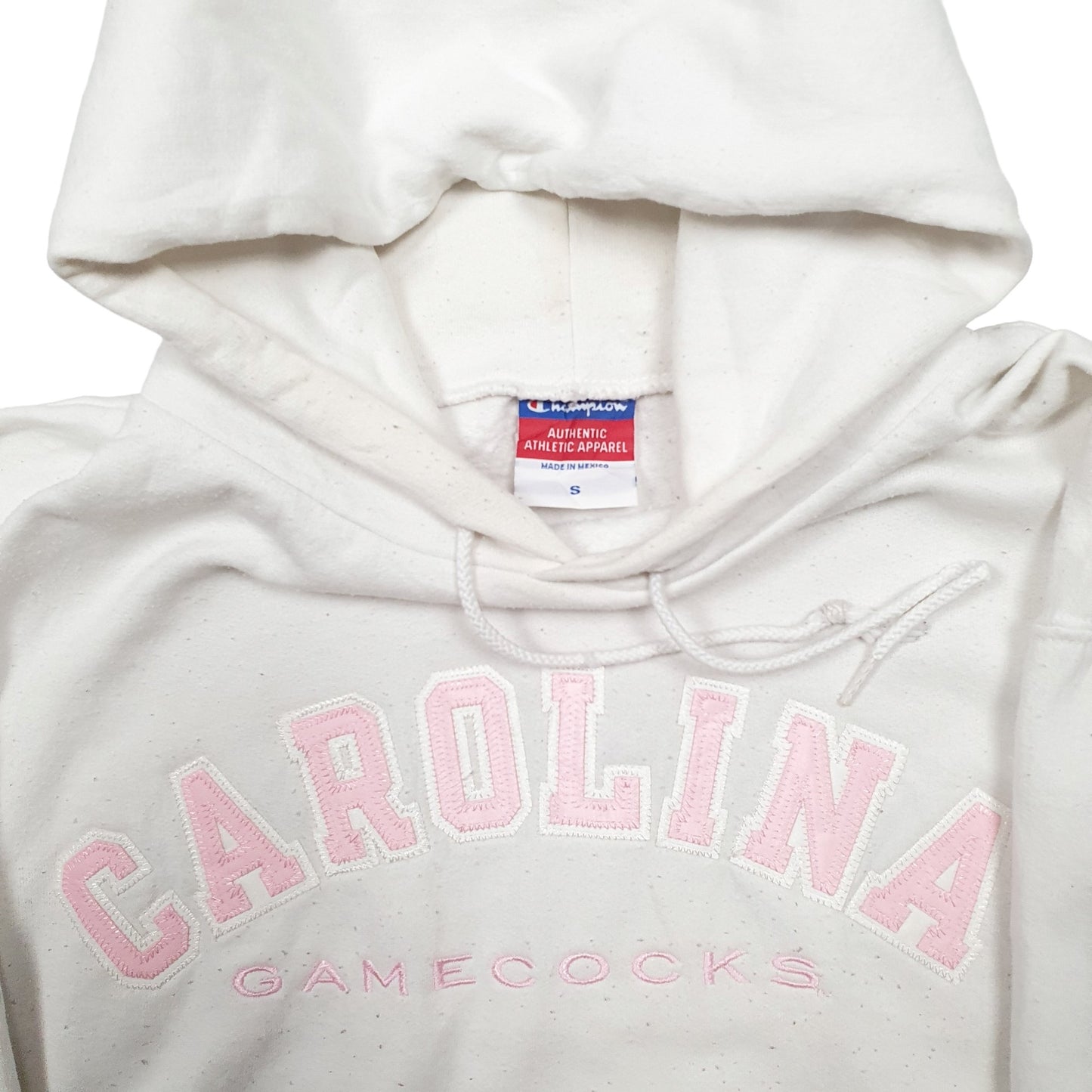 Mens White Champion USA College Carolina Gamecocks Hoodie Jumper