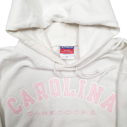 Mens White Champion USA College Carolina Gamecocks Hoodie Jumper