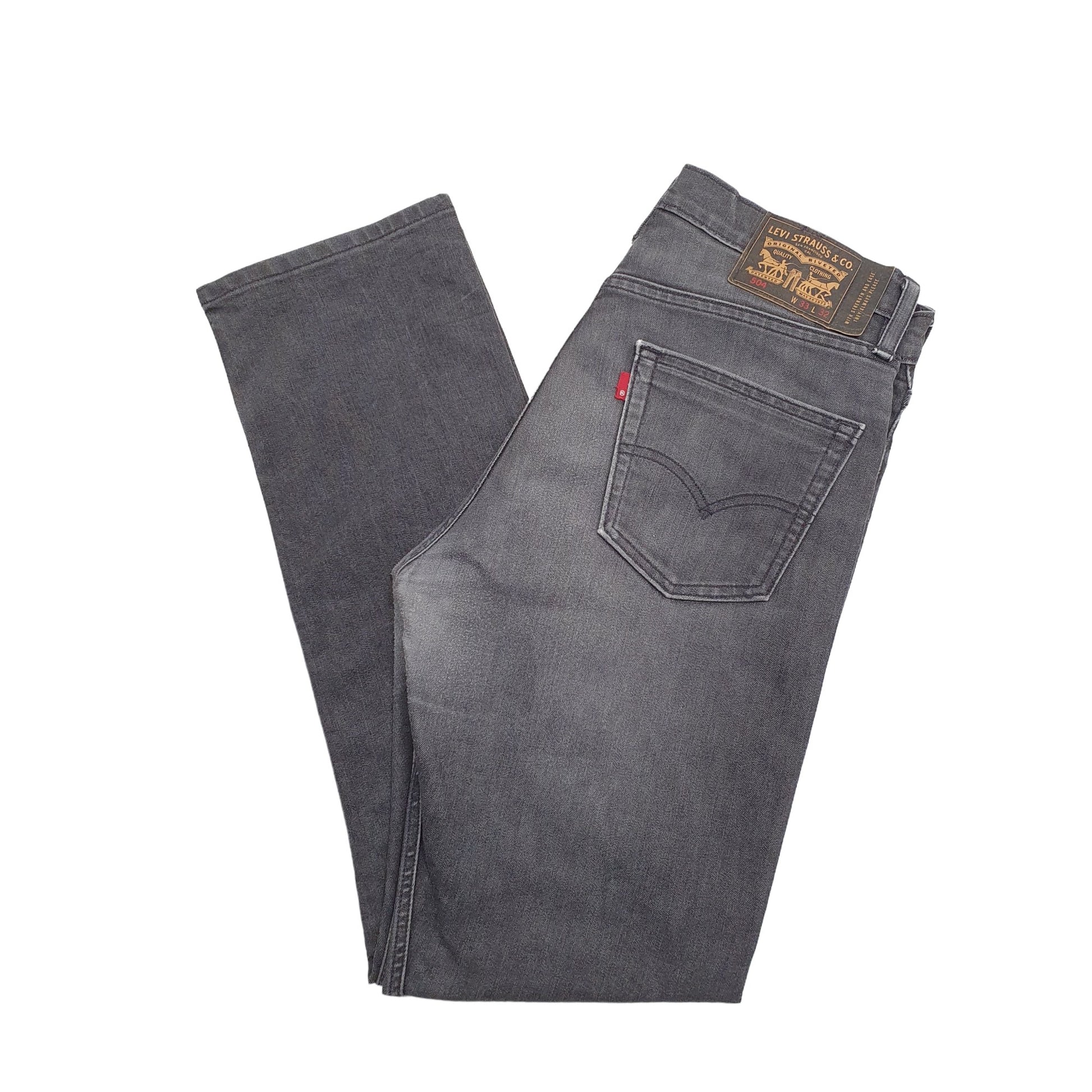 Mens Black Levis  504 JeansW33 L32