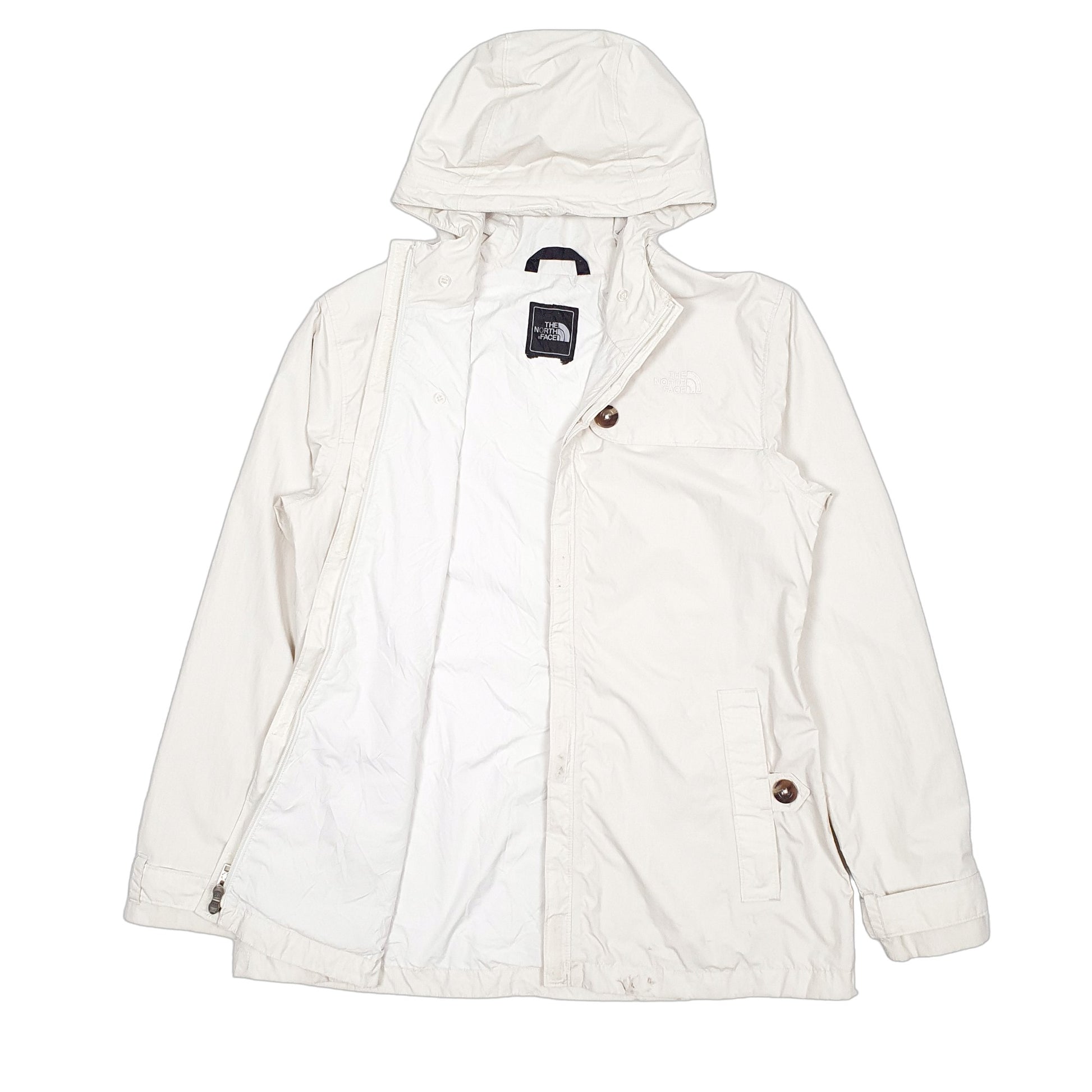 Womens Cream The North Face Hyvent Areg Hooded  Coat