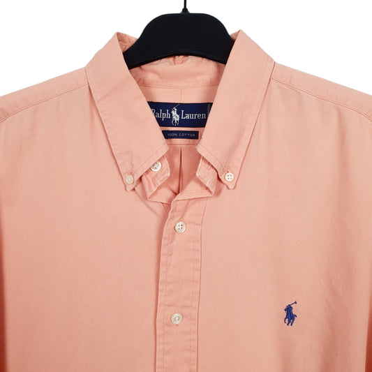 Mens Peach Ralph Lauren  Long Sleeve Shirt