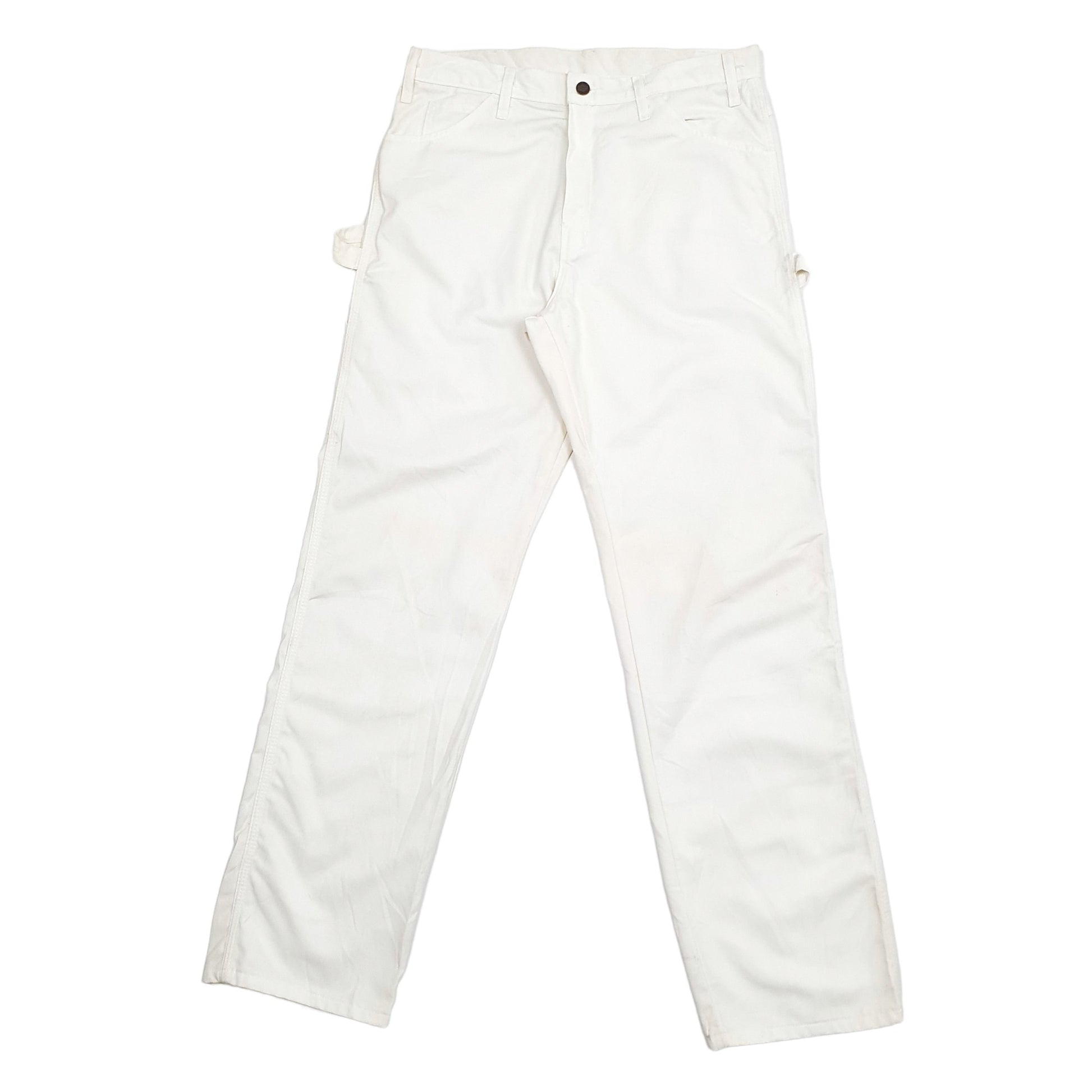 Mens White Dickies  Carpenter Trousers