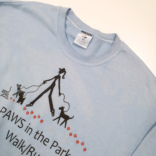 Jerzees Paws in the Park Charity Crewneck XL Blue