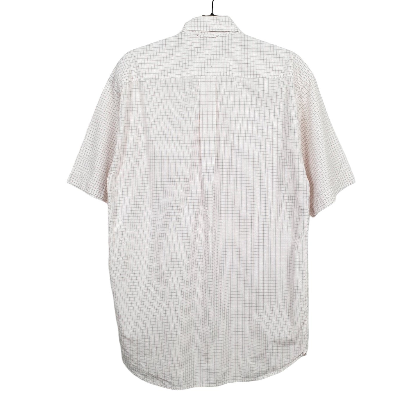Tommy Hilfiger Short Sleeve Regular Fit Check Shirt Cream