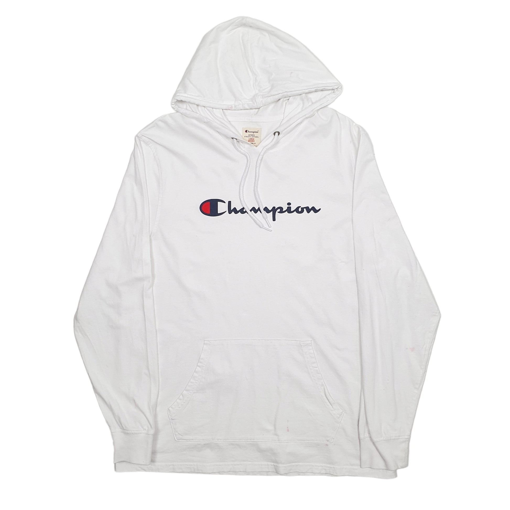 Mens White Champion  Hoodie Jumper