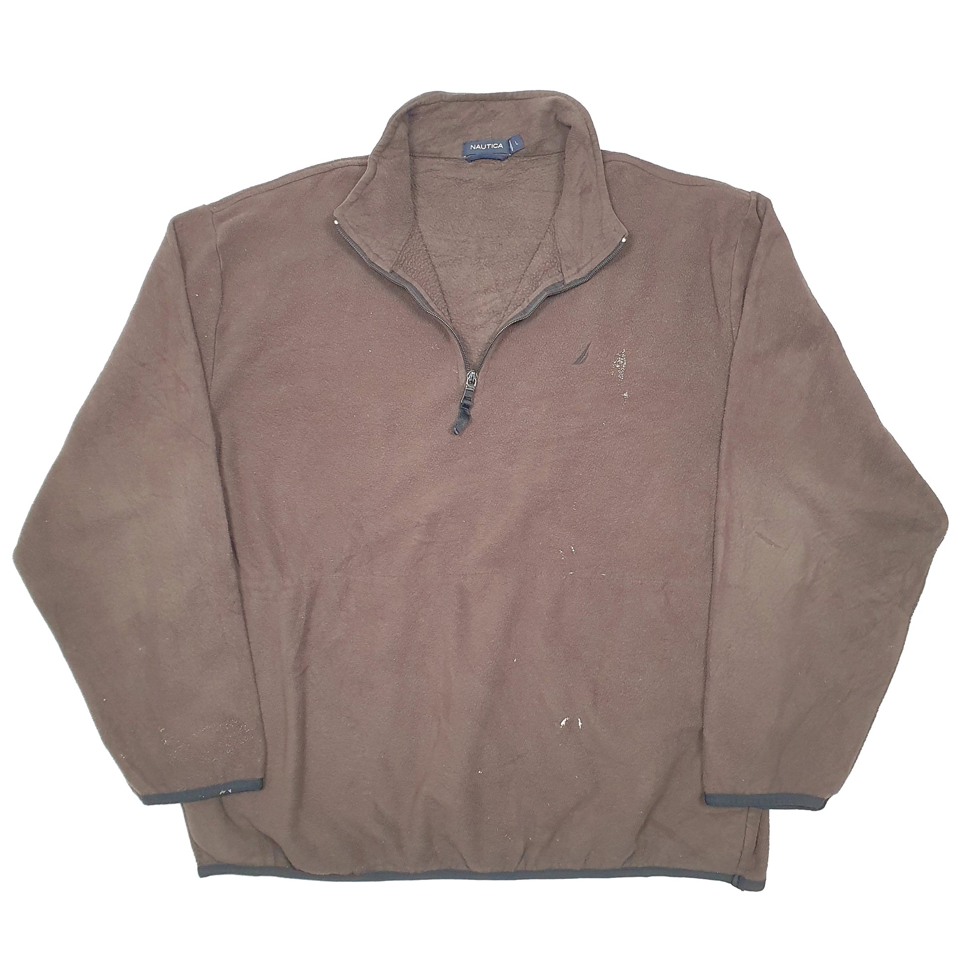 Mens Brown Nautica  Quarter Zip Jumper