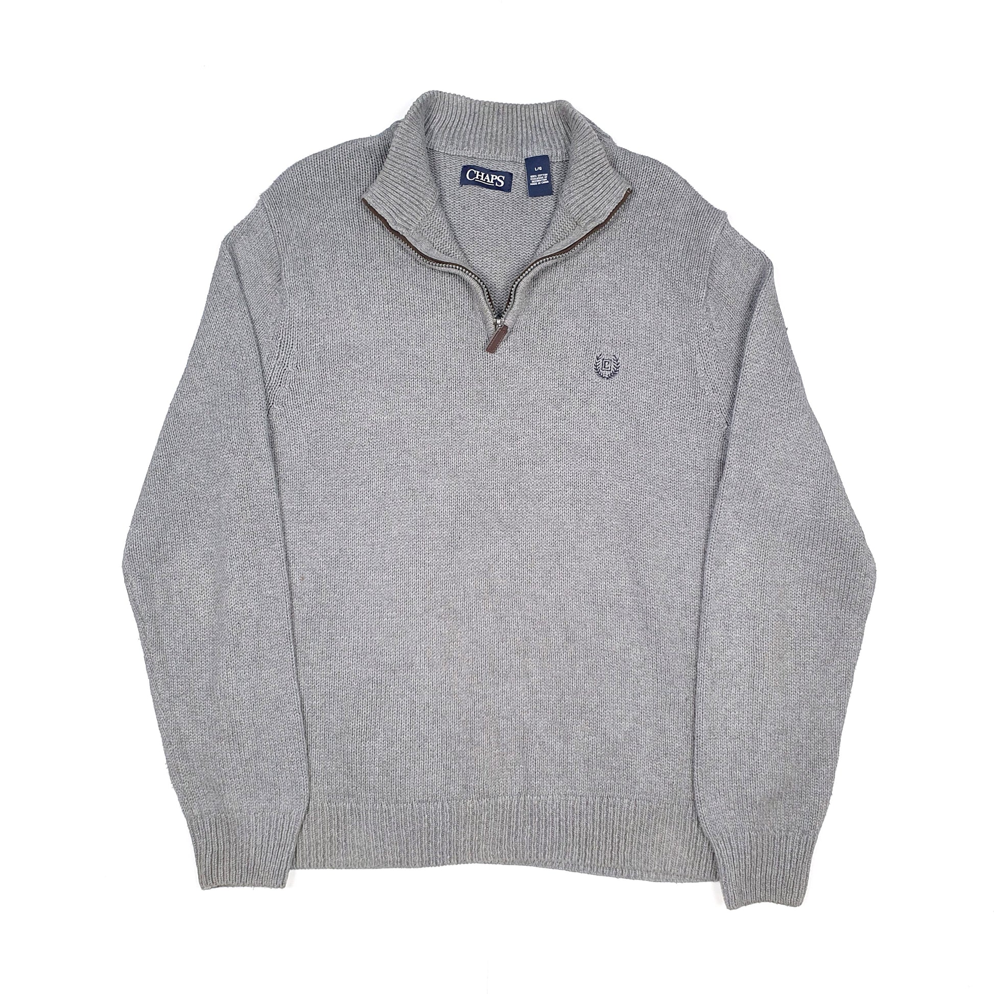 Grey Chaps Quarter Zip Jumper