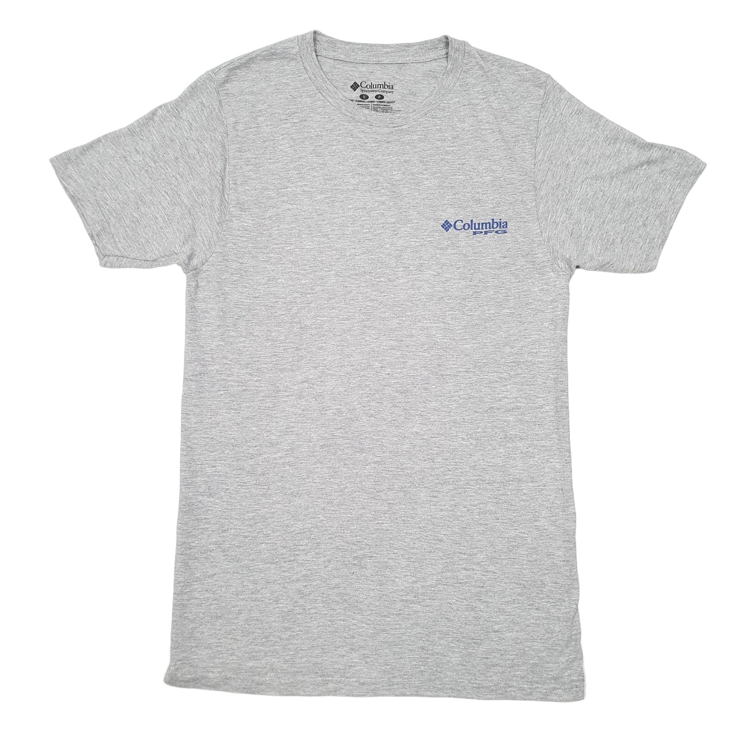 Mens Grey Columbia Sportswear Performance Fishing Gear PFG Short Sleeve T Shirt