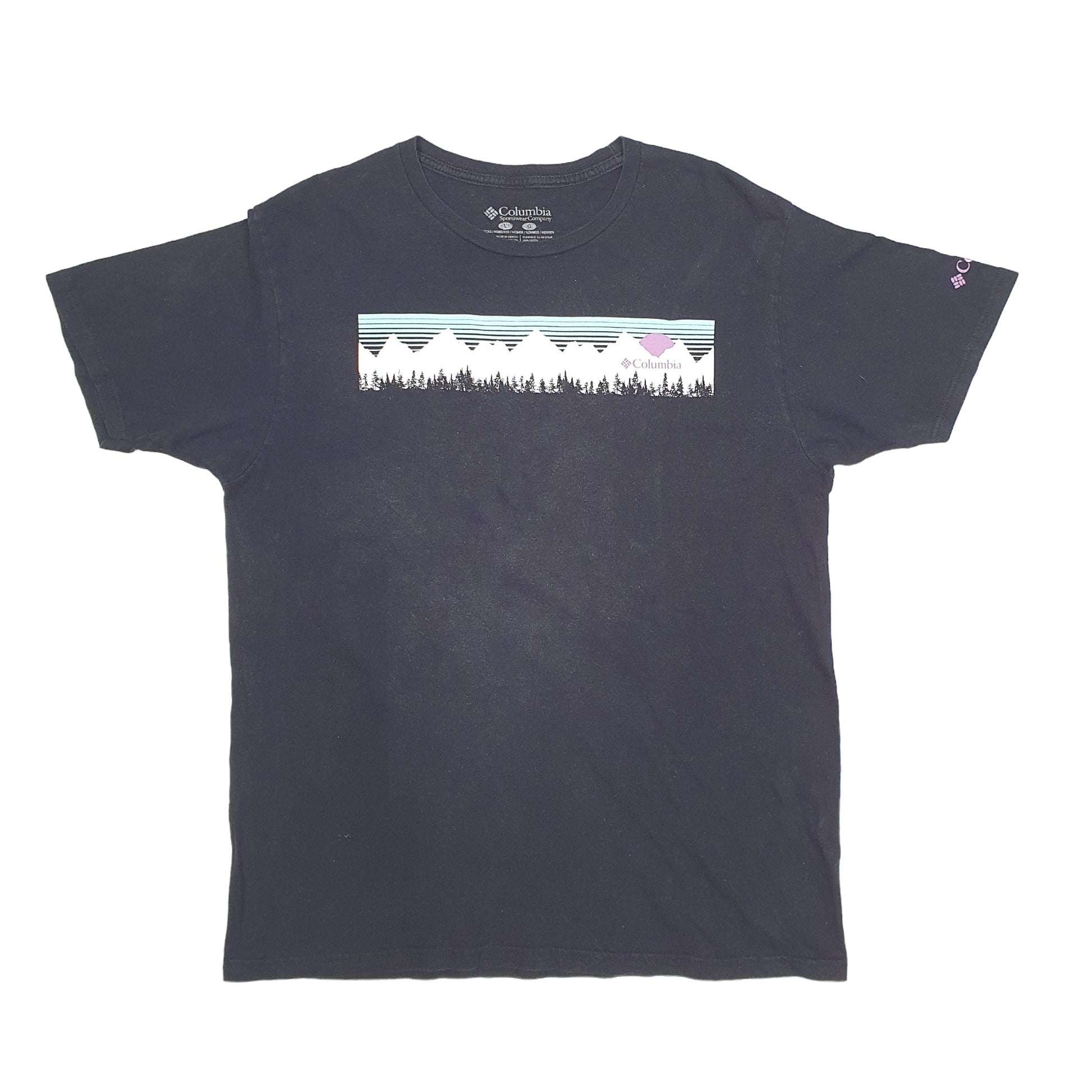 Mens Black Columbia Sportswear  Short Sleeve T Shirt