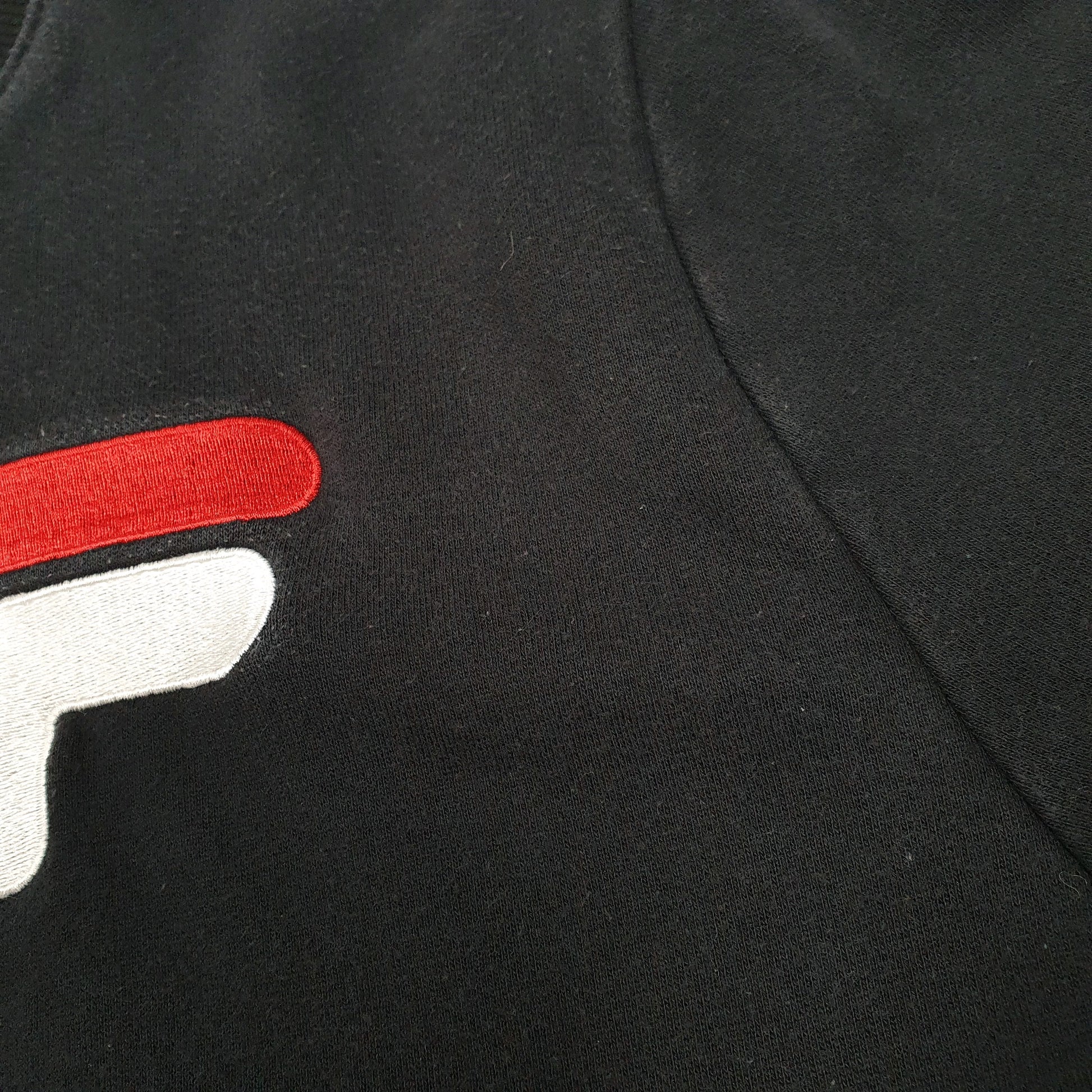 Mens Black Fila  Crew Jumper