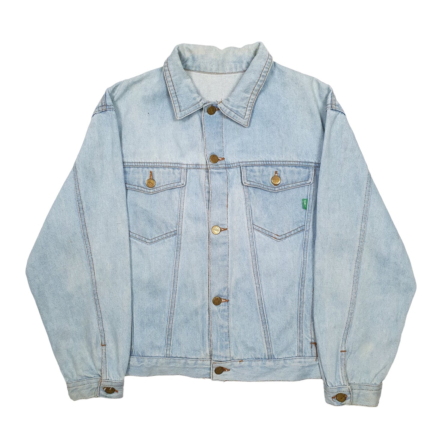 Womens Blue Patt Trucker Denim Jacket Coat