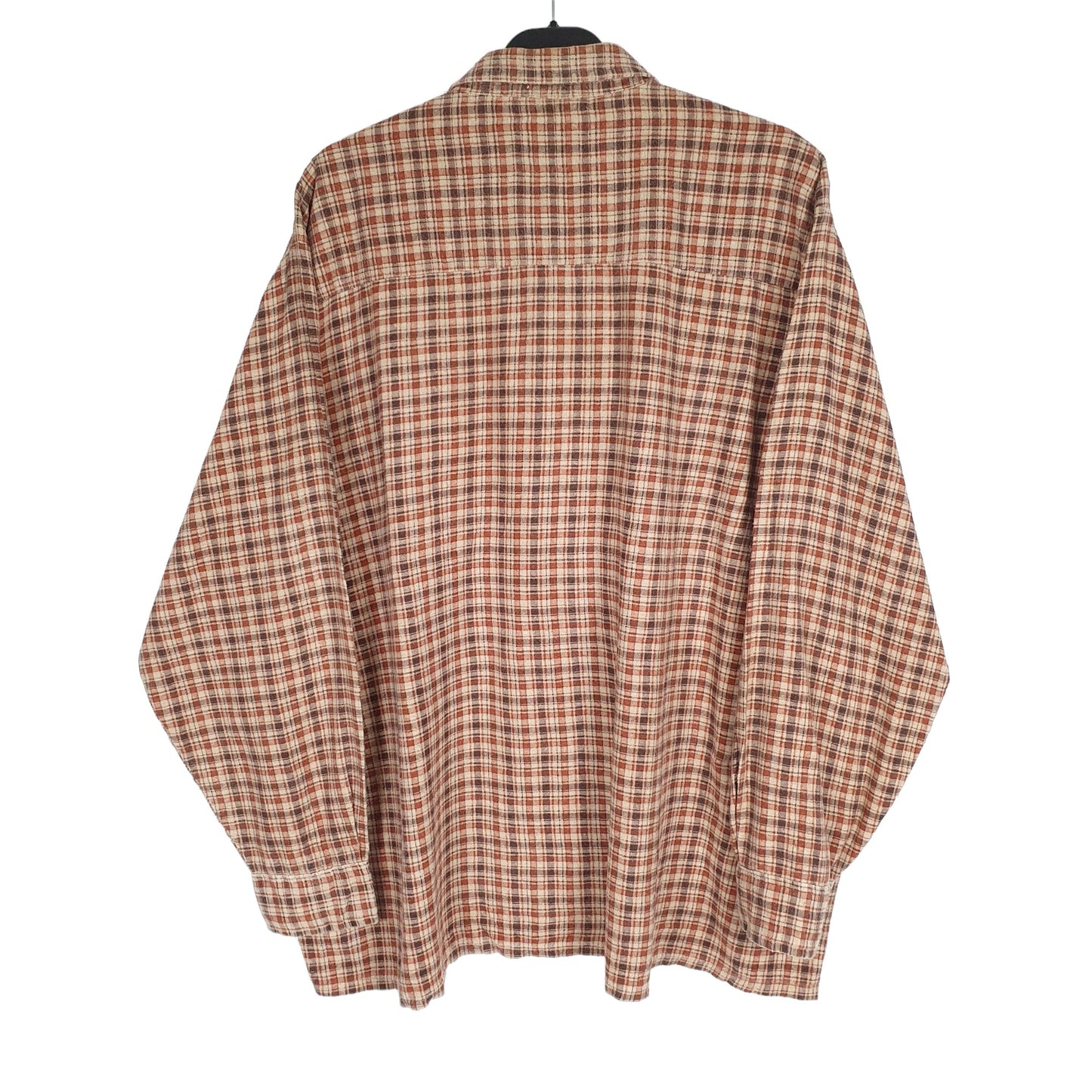 Big Rock Canyon Flannel Shacket Long Sleeve Regular Fit Check Shirt Brown