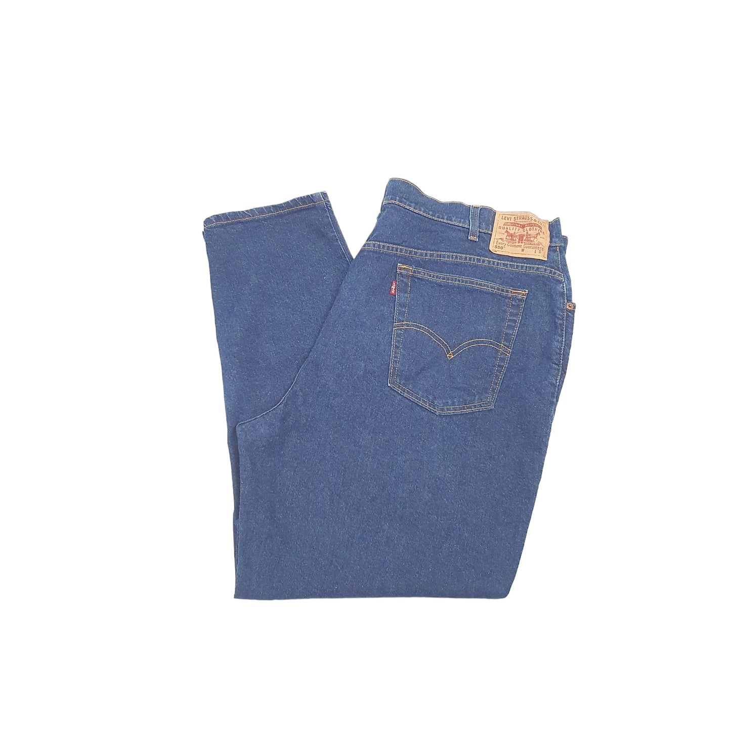 Levis 550 Relaxed Fit Tapered Jeans W42 L29 Blue