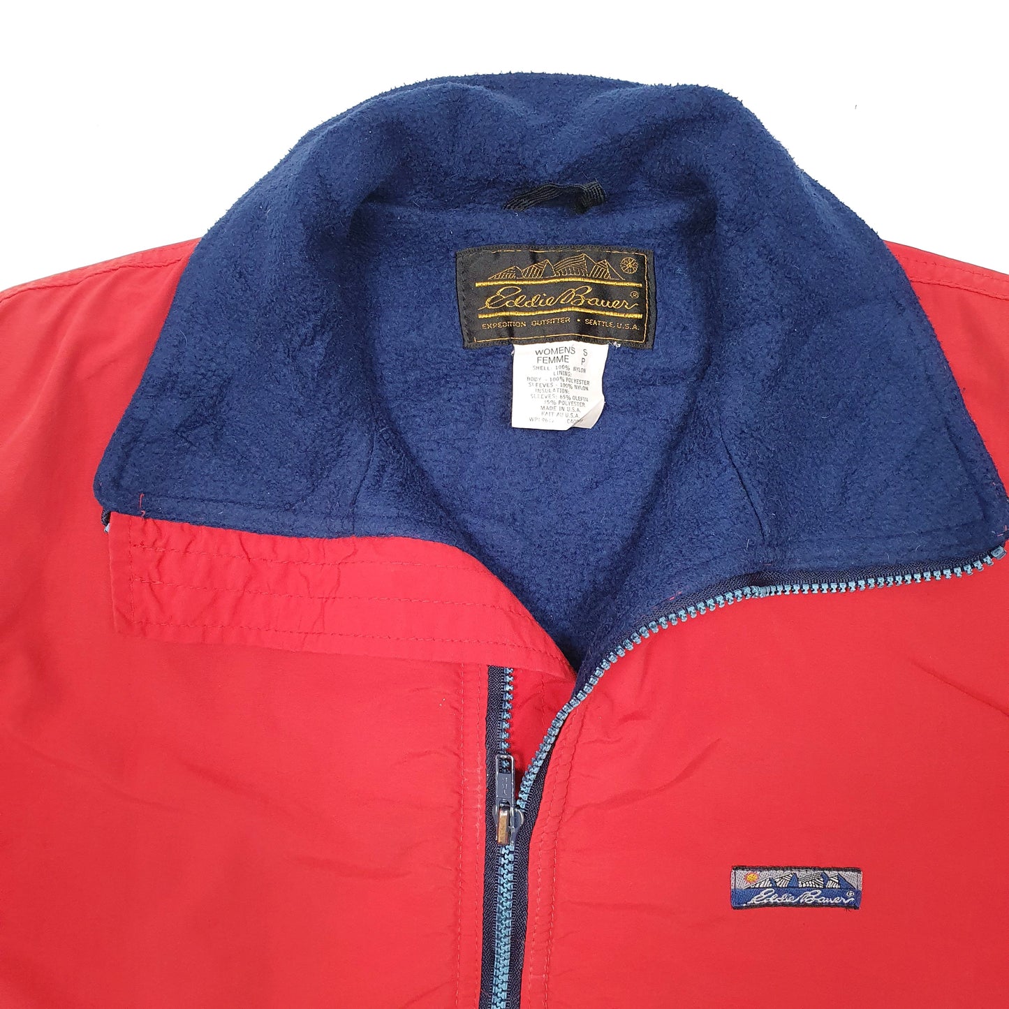 Womens Red Eddie Bauer Made In USA  Coat