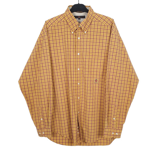 Tommy Hilfiger Long Sleeve Regular Fit Check Shirt Orange