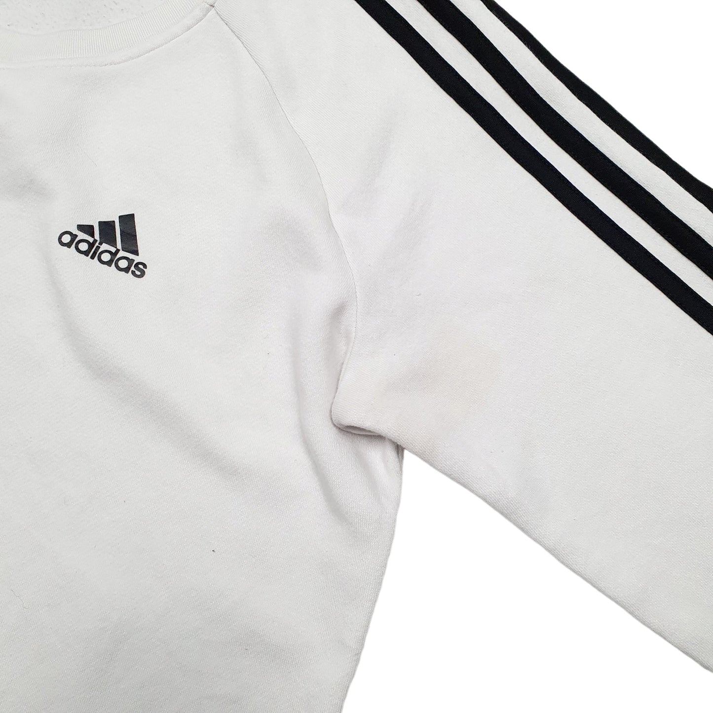 Mens White Adidas  Crewneck Jumper