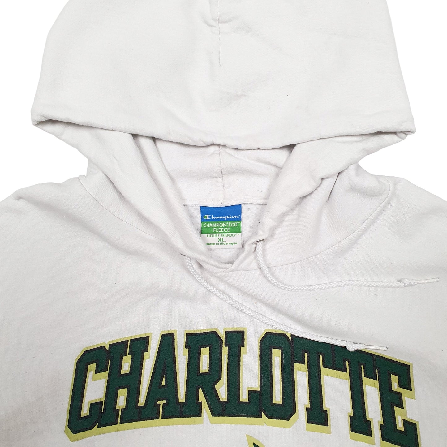 Mens White Champion Charlotte 49ers Hoodie Jumper