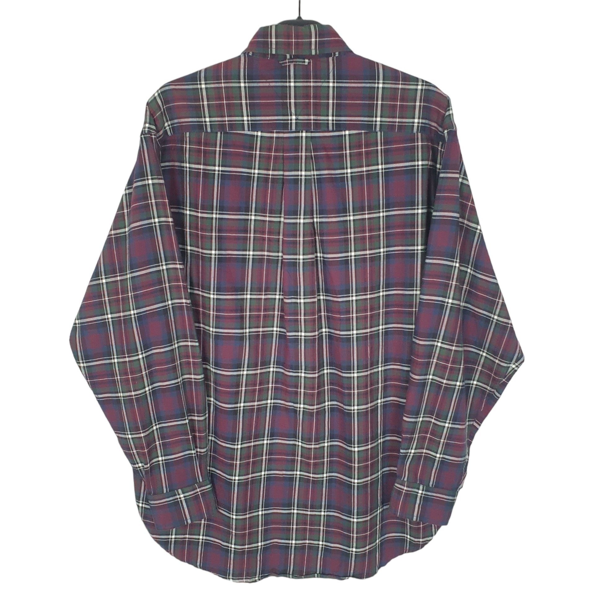 Tommy Hilfiger Flannel Overshirt Long Sleeve Regular Fit Check Shirt Burgundy