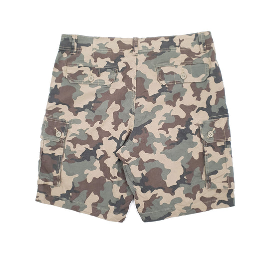 Sonoma Camouflage Camo Brown Cargo Workwear Shorts W36