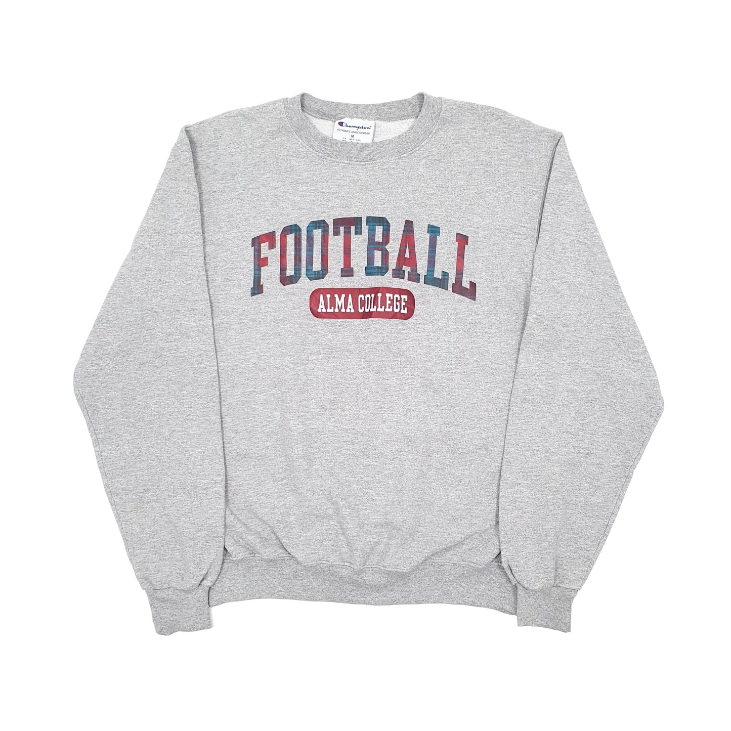 Mens Grey Champion Alma College USA Football Crewneck Jumper