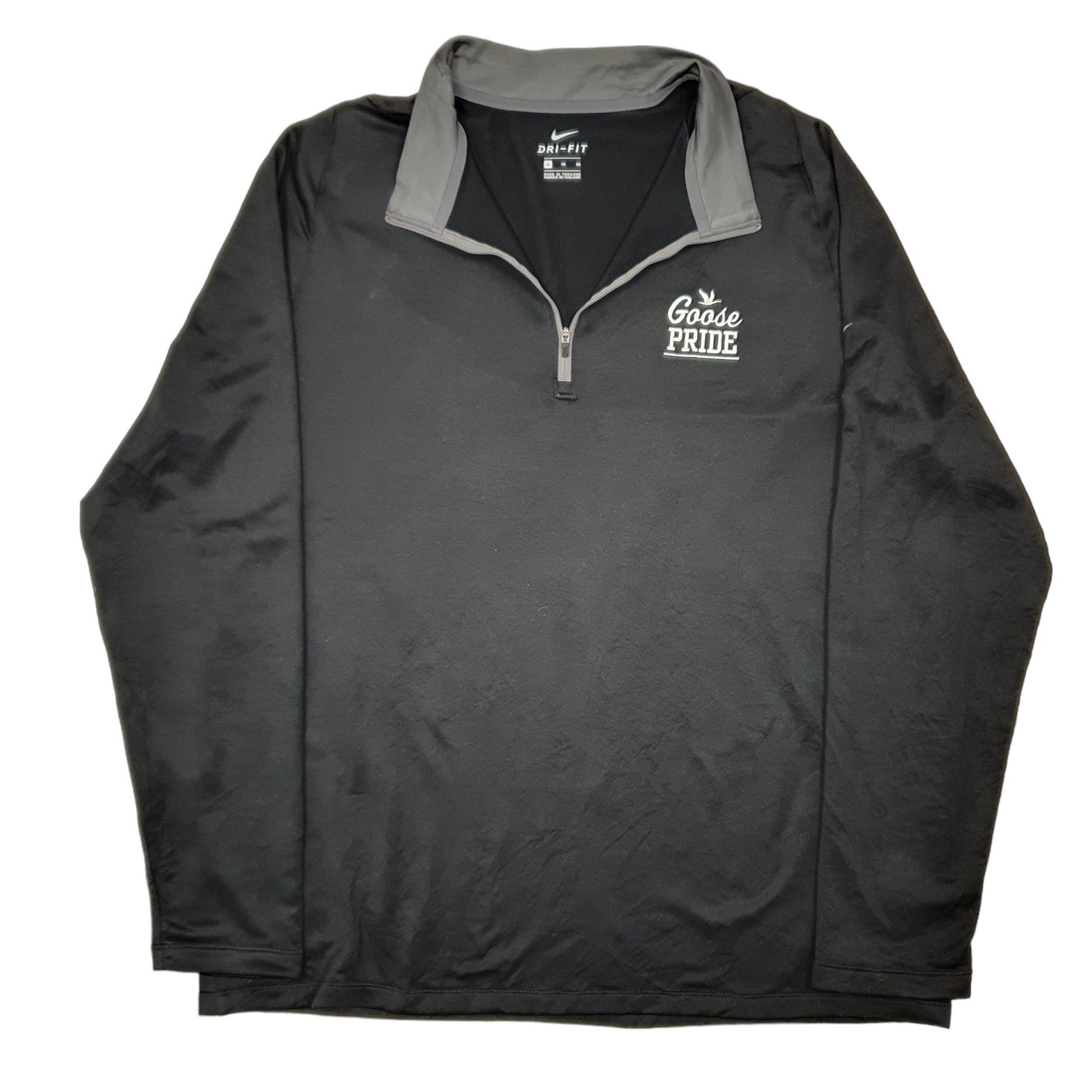 Mens Black Nike Dri Fit Goose Pride Active Quarter Zip Jumper