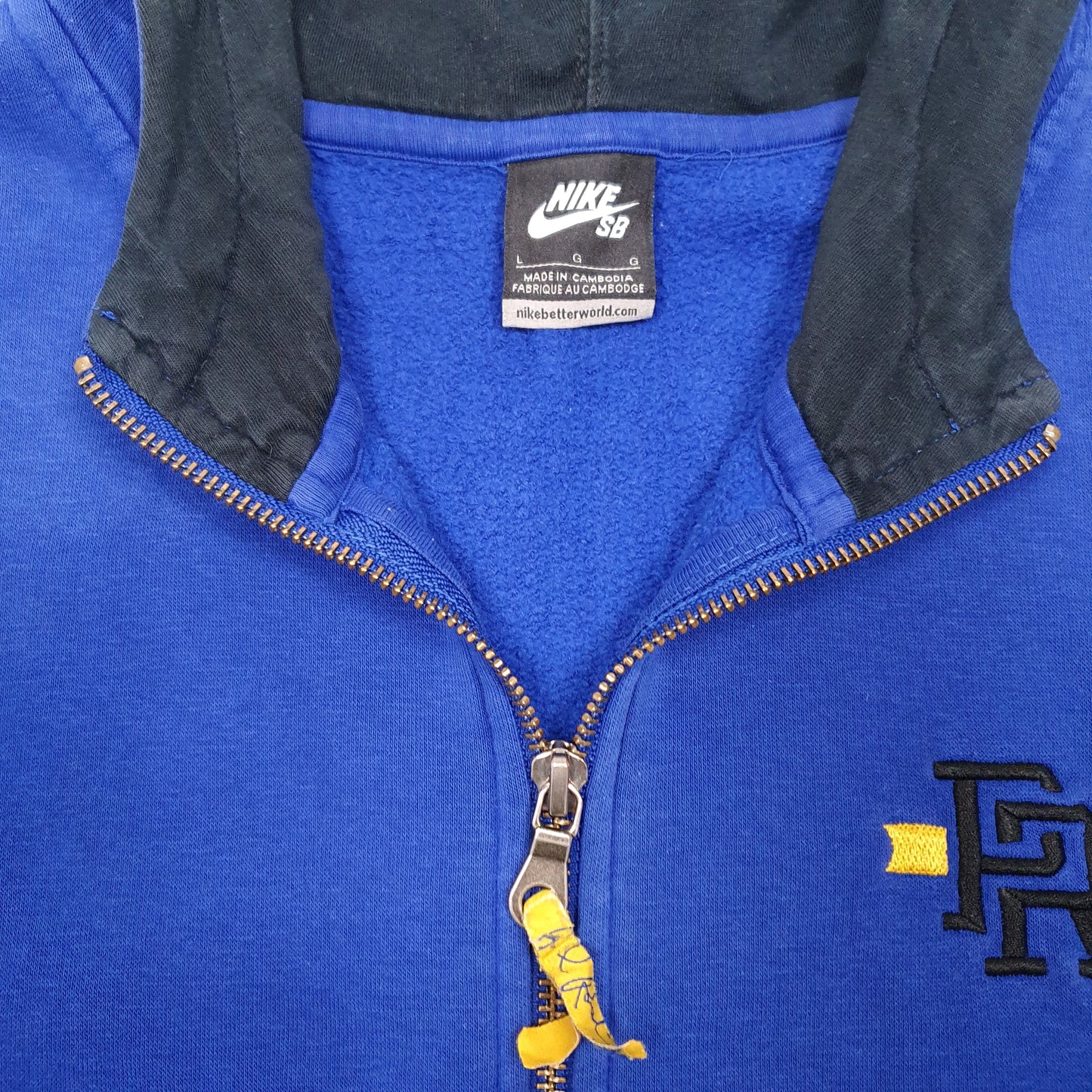 Mens Blue Nike SB Skateboarding Paul Rodriguez P Rod Hoodie Full Zip Jumper