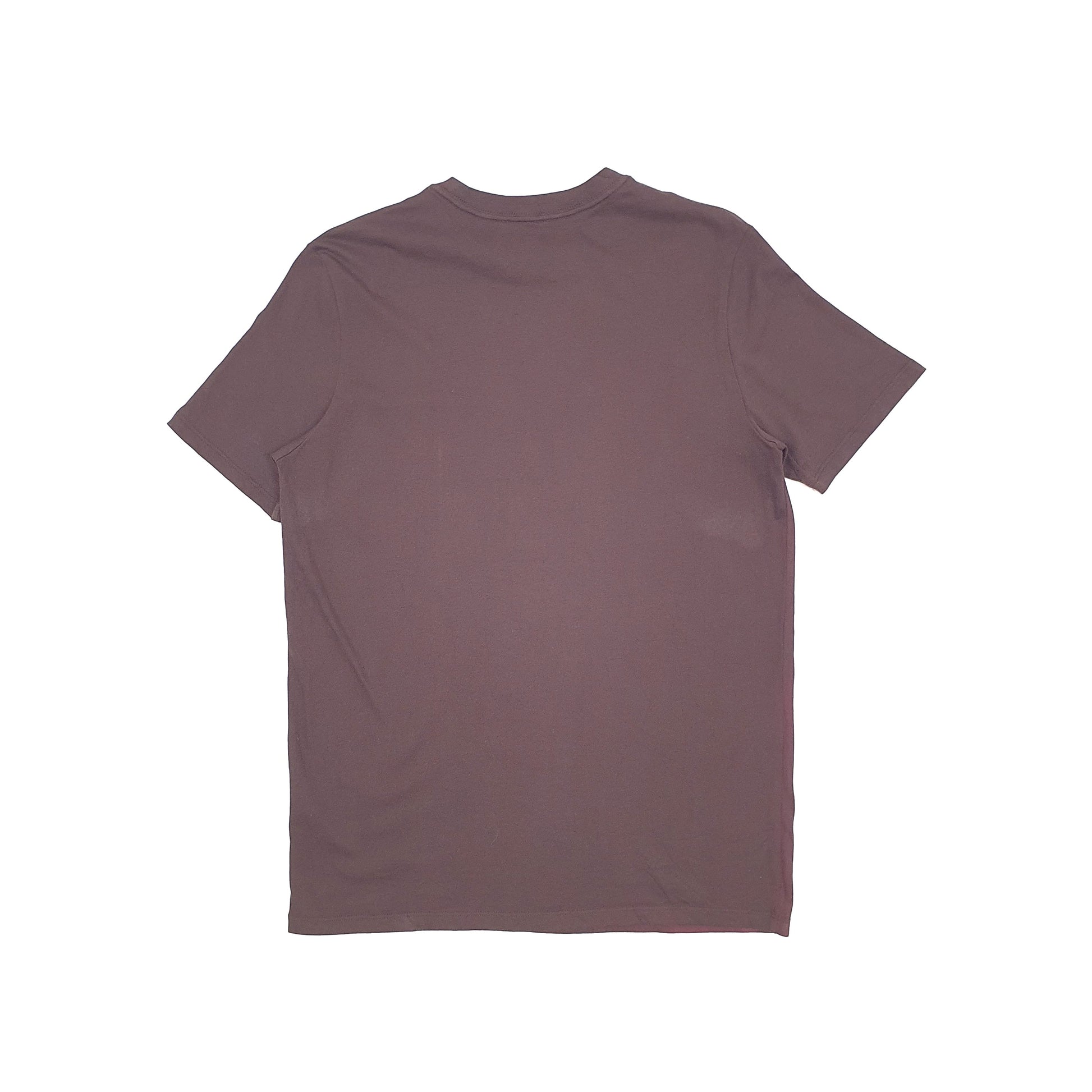 Calvin Klein Spellout Short Sleeve T Shirt Burgundy