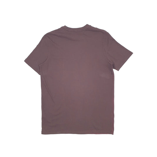 Calvin Klein Spellout Short Sleeve T Shirt Burgundy