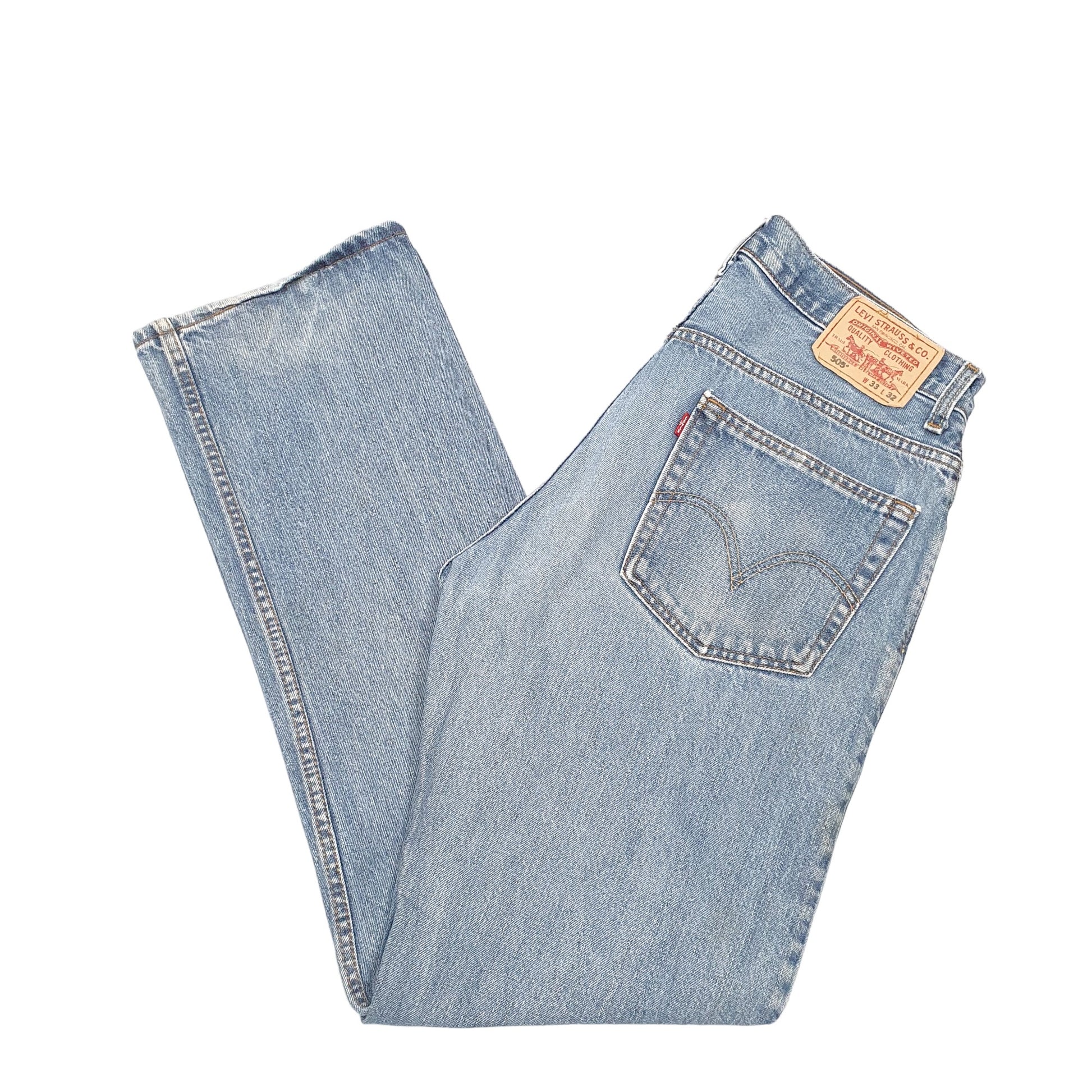 Mens Blue Levis  505 JeansW33 L32