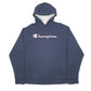 Champion Spellout Hoodie L Navy