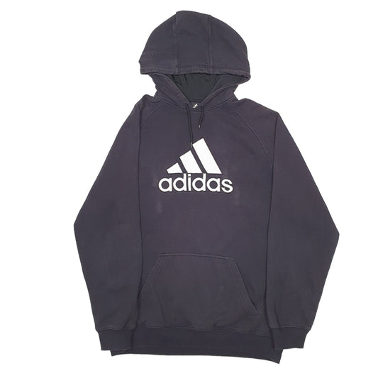 Mens Black Adidas Spellout Hoodie Jumper