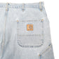 Mens Blue Carhartt Carpenter Workwear Denim Shorts