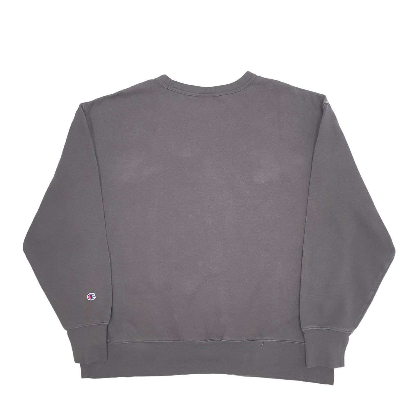 Mens Black Champion Spellout Crewneck Jumper