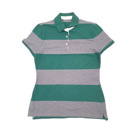 Womens Grey Tommy Hilfiger  Short Sleeve Polo Shirt