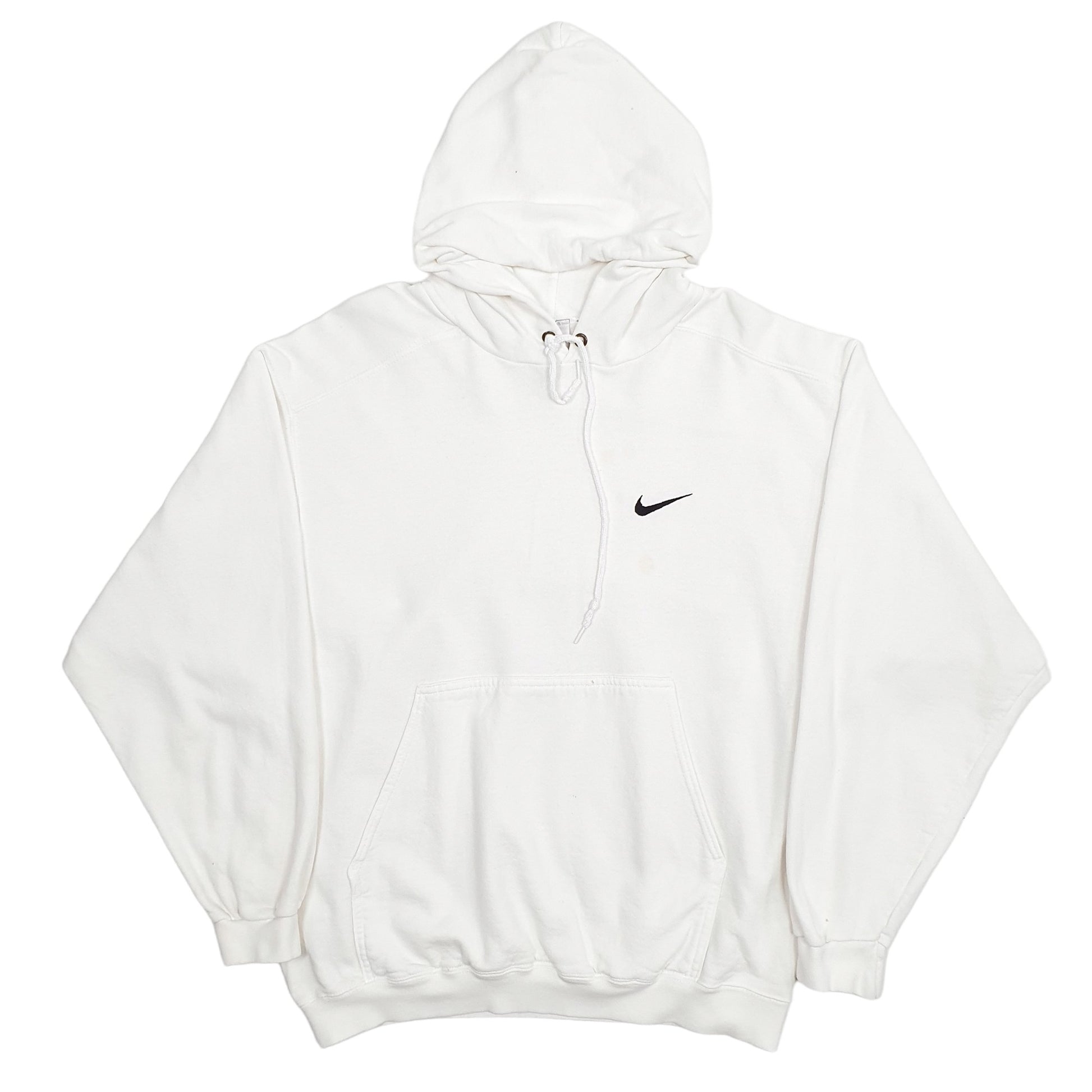 Mens White Nike Made In USA 1990s Vintage Hoodie Jumper