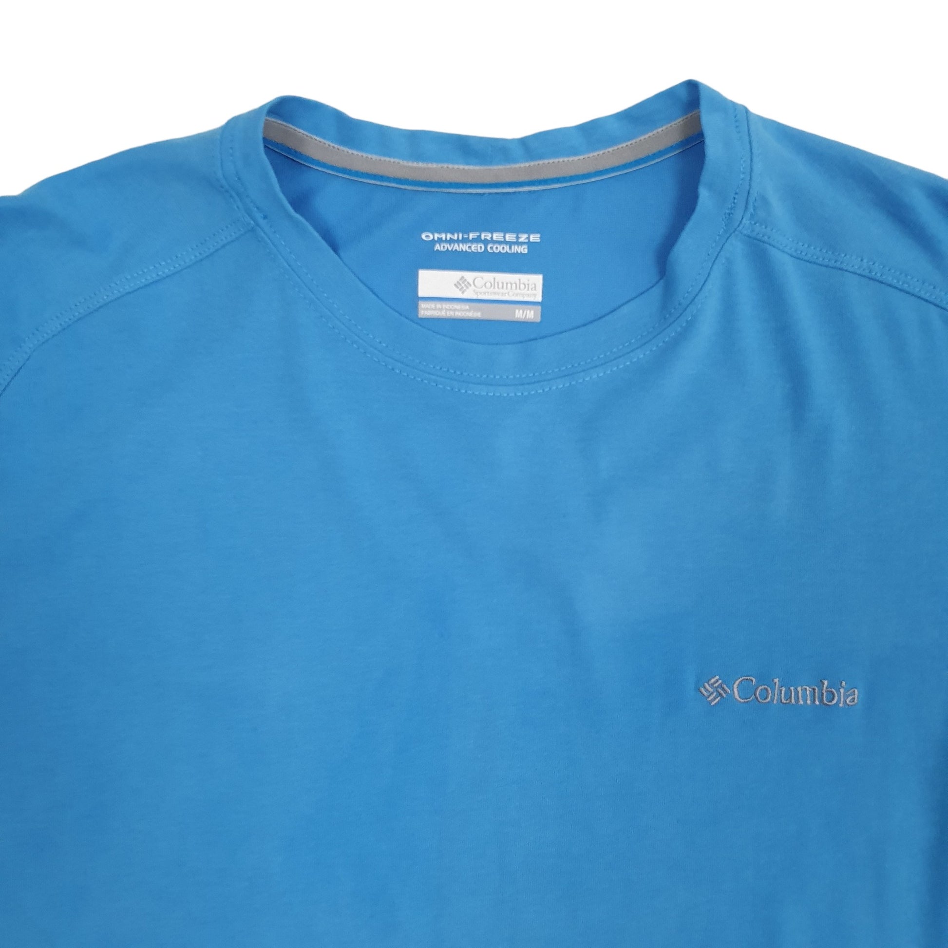 Mens Blue Columbia Sportswear Omni Freeze Short Sleeve T Shirt