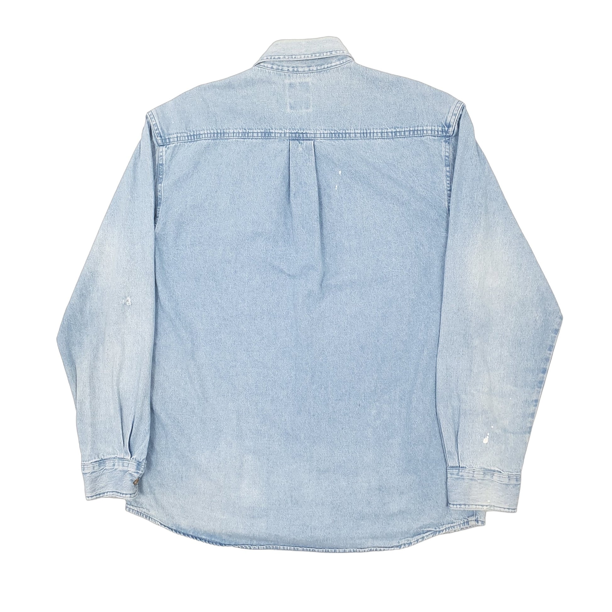 Mens Blue Dickies Denim Workwear Shacket Long Sleeve Shirt