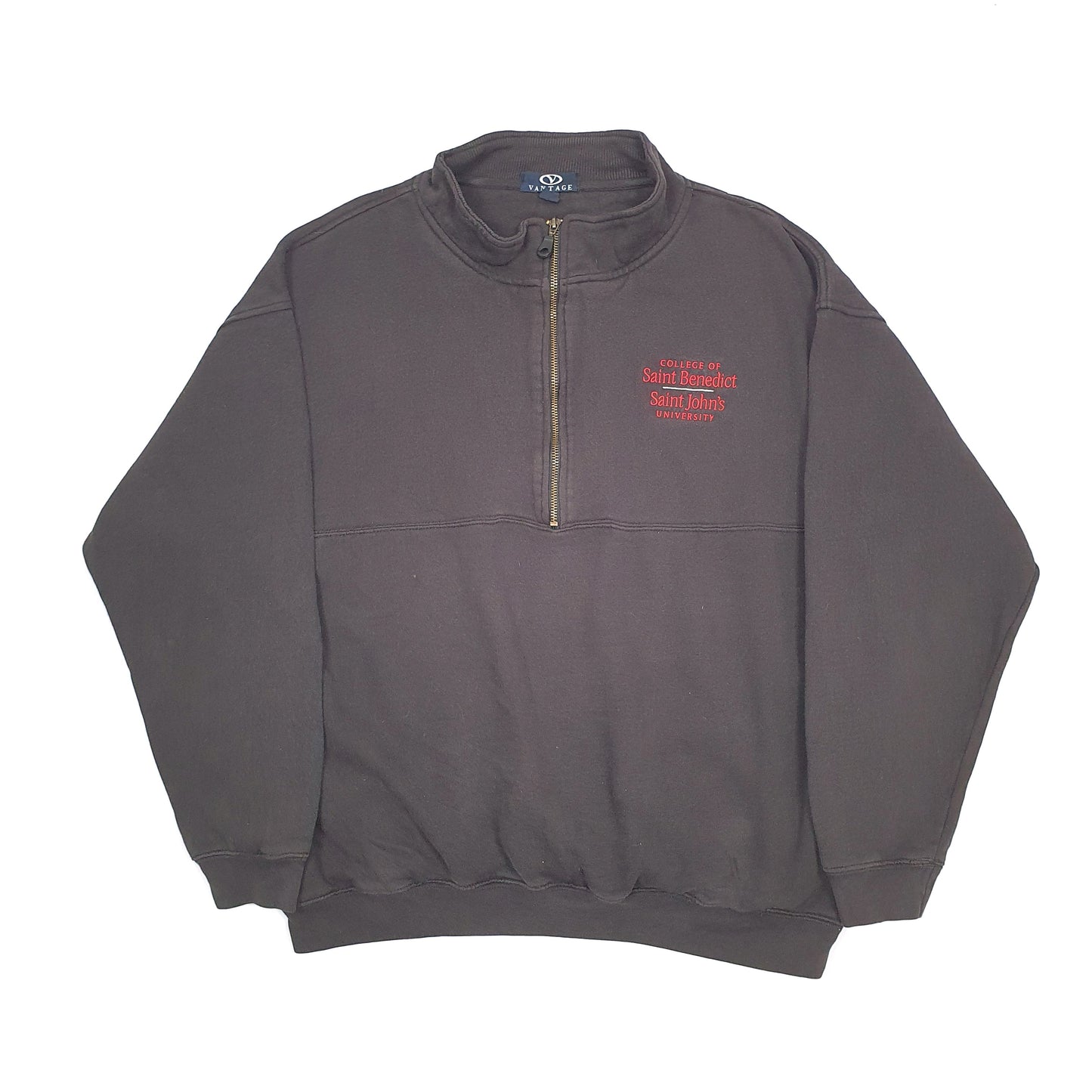 Vantage USA College Quarter Zip XL Black