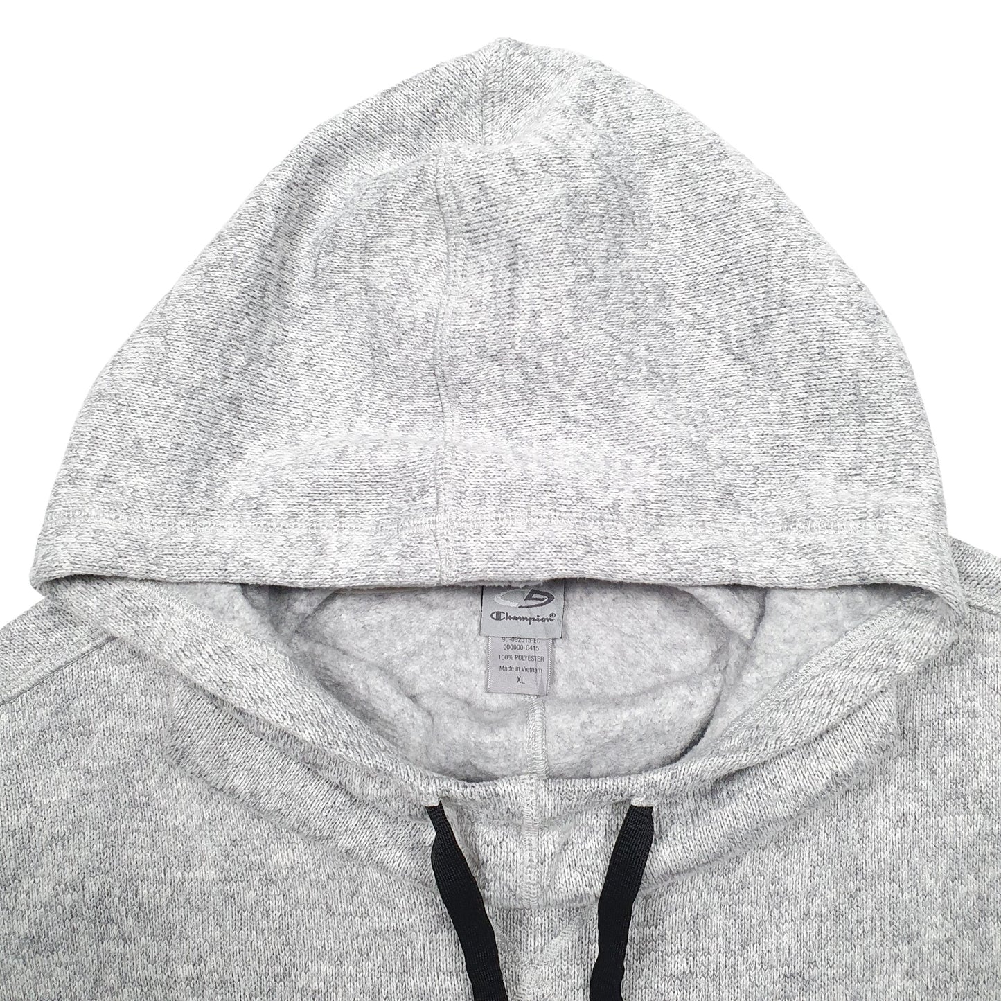 Mens Grey Champion Turtleneck Hoodie Jumper