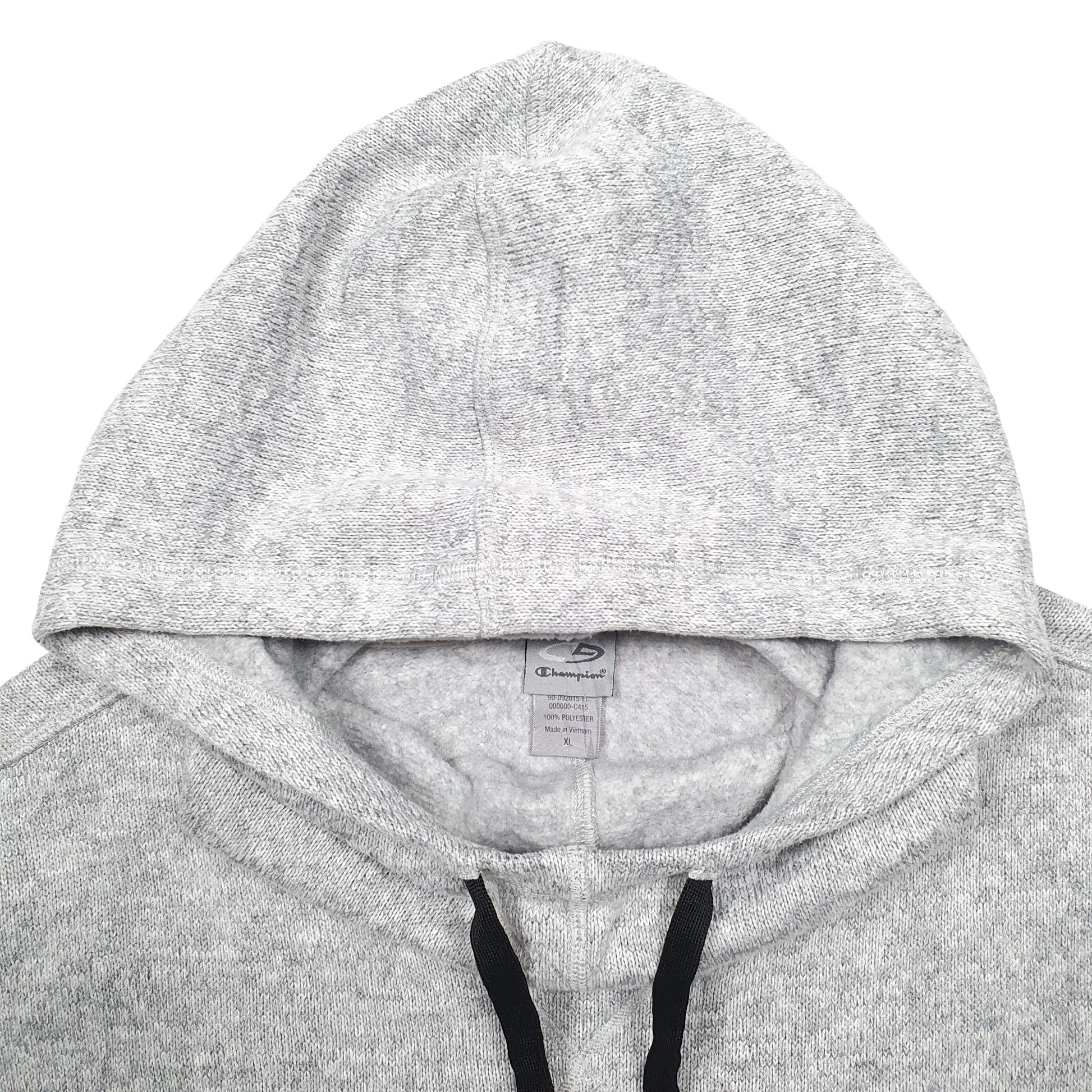 Mens Grey Champion Turtleneck Hoodie Jumper