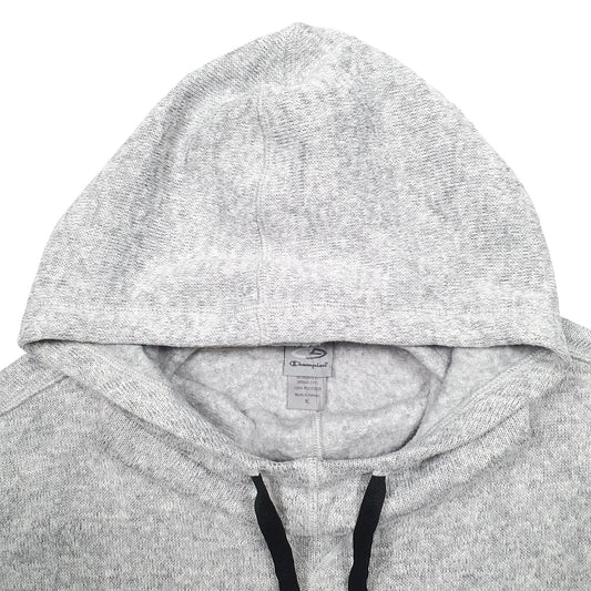 Mens Grey Champion Turtleneck Hoodie Jumper