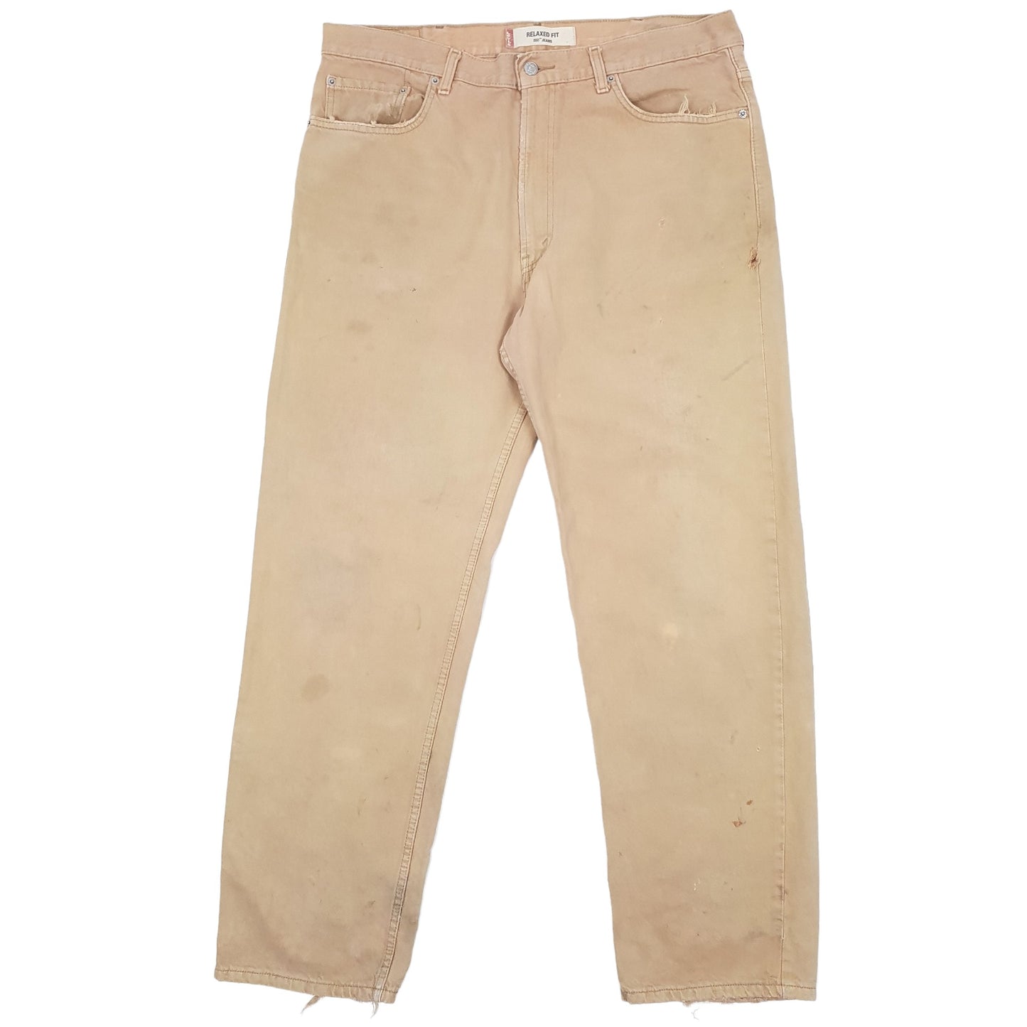 Levis 550 Relaxed Fit 1990s Jeans W38 L32 Beige