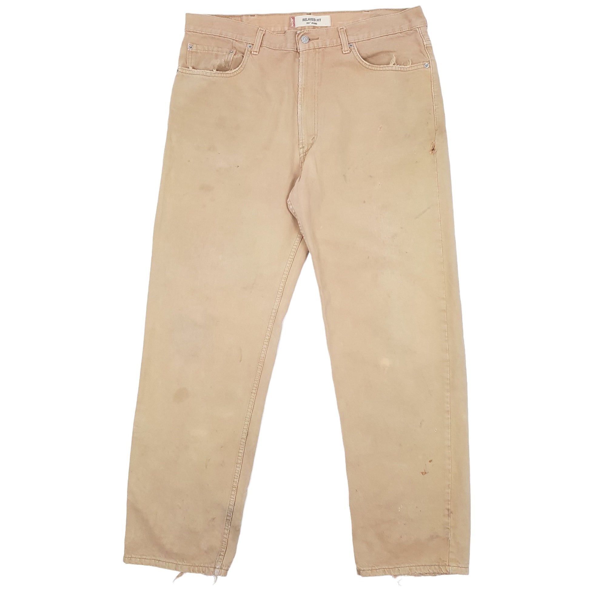 Levis 550 Relaxed Fit 1990s Jeans W38 L32 Beige