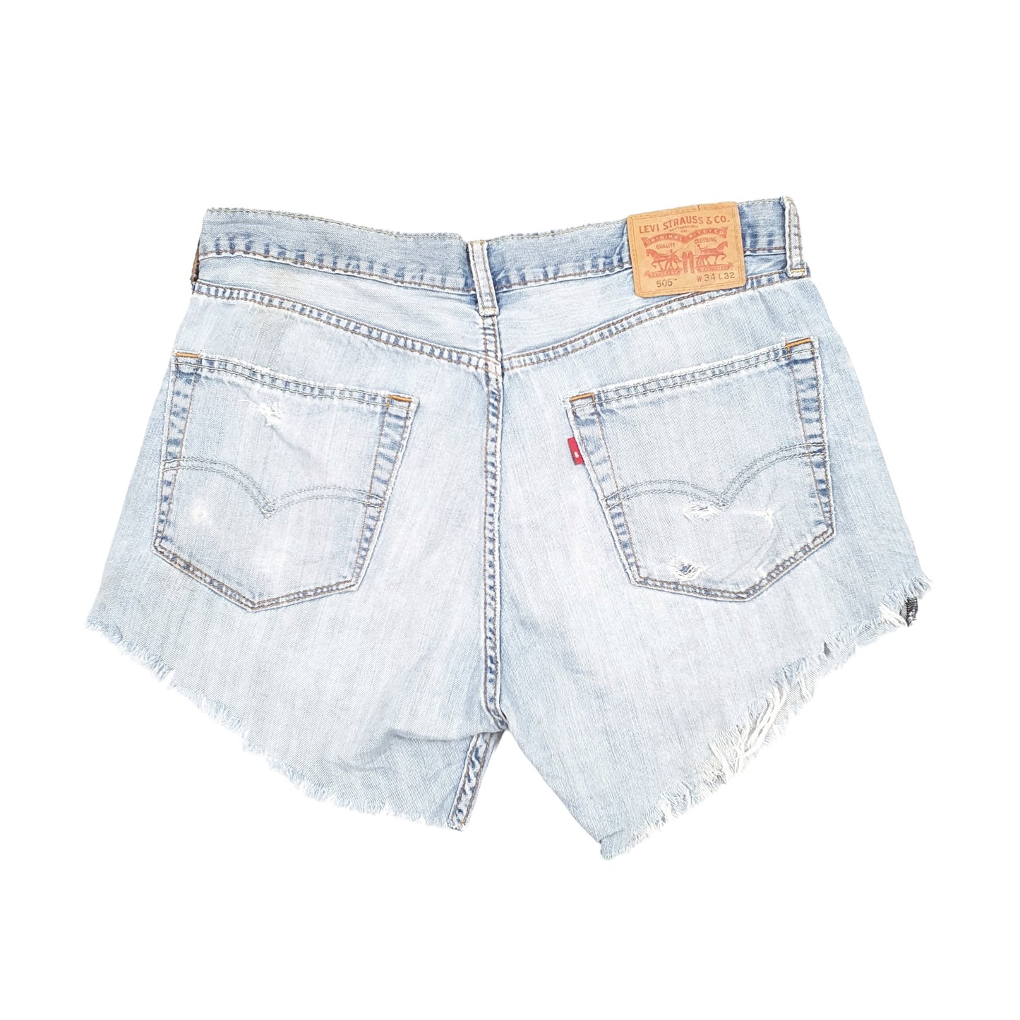 Levis Hot Pants Blue Denim Jeans Shorts UK Blue