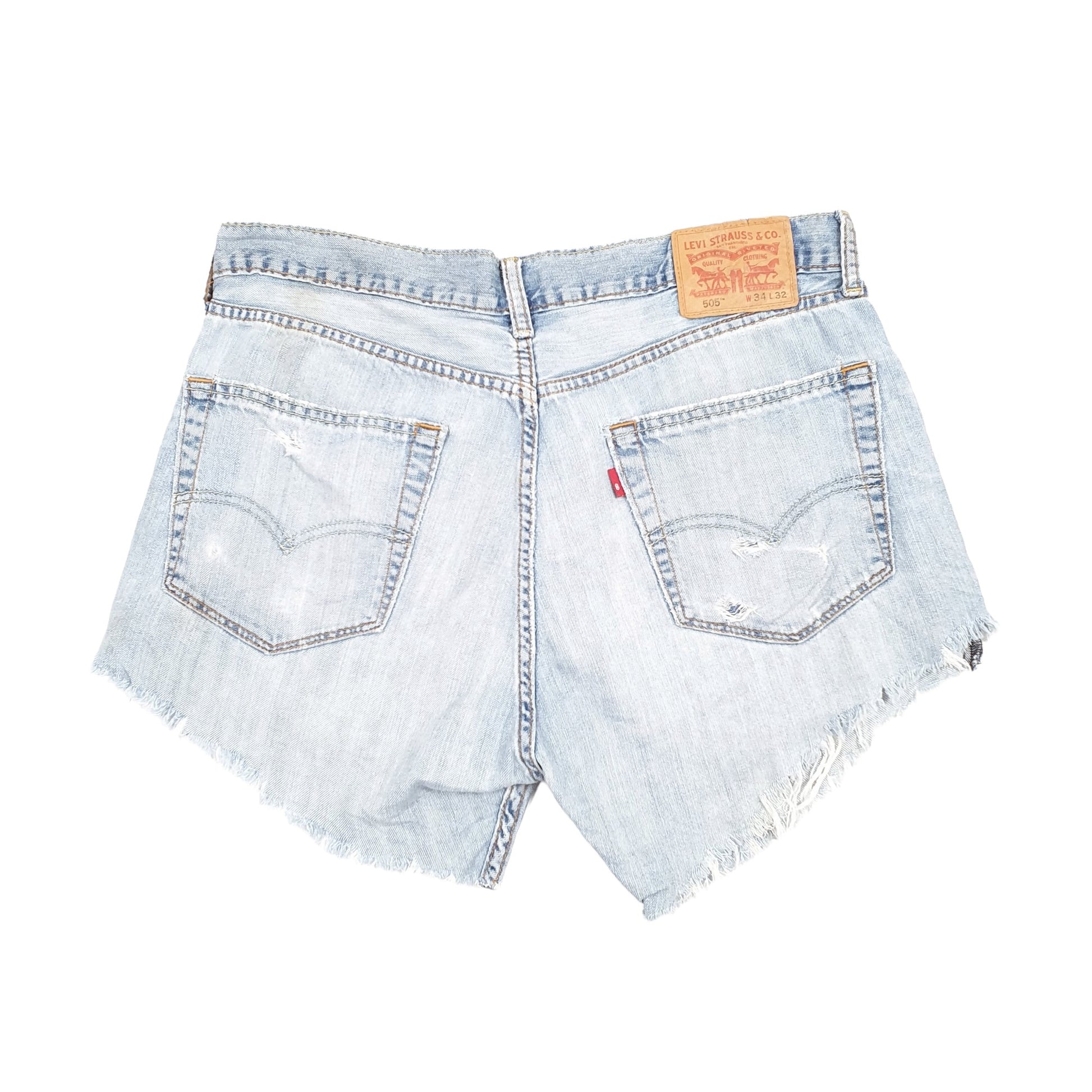 Levis Hot Pants Blue Denim Jeans Shorts UK Blue