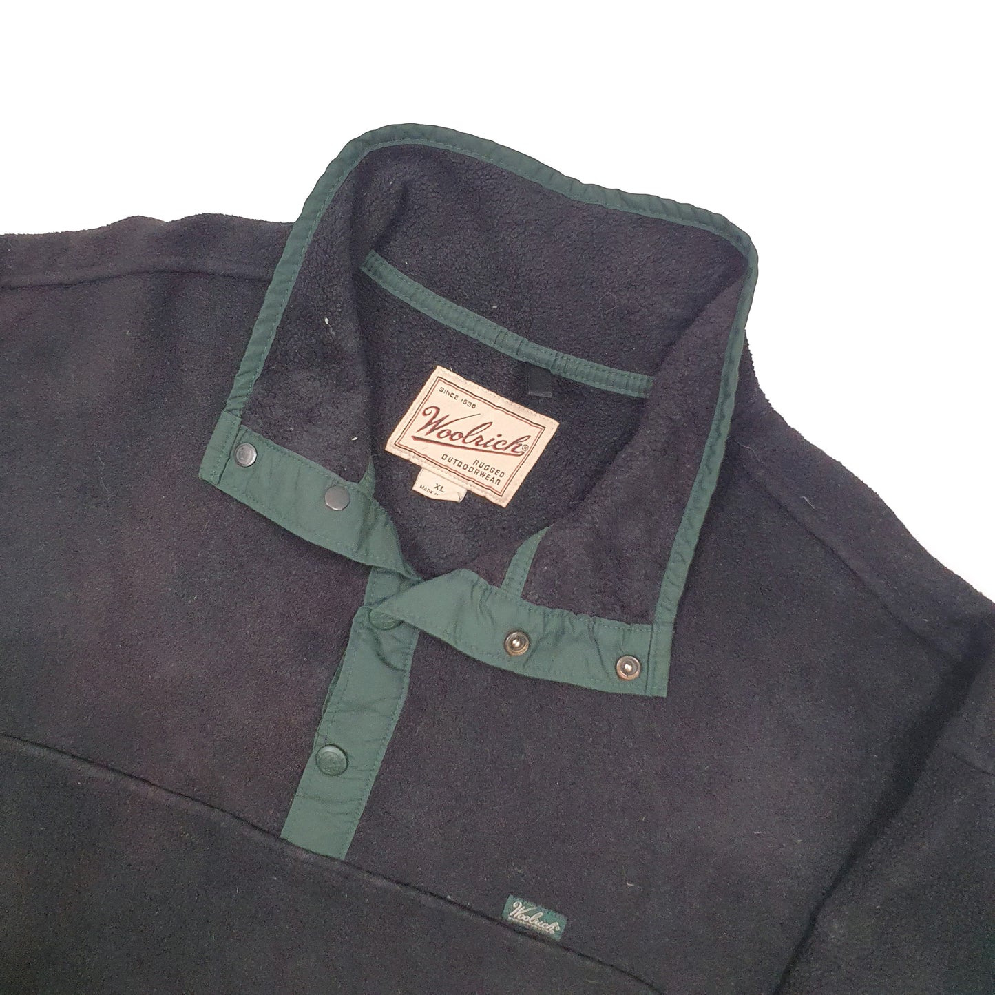 Woolrich Quarter Zip Fleece XL Black