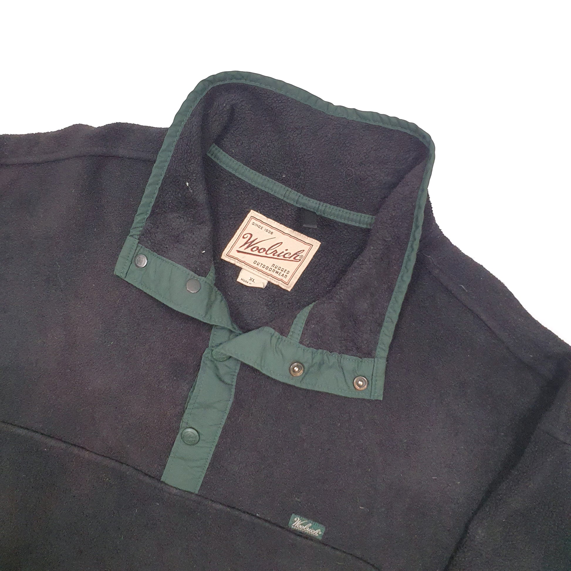Woolrich Quarter Zip Fleece XL Black