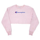 Womens Pink Champion Reverse Weave Cropped Cut off Crewneck Jumper