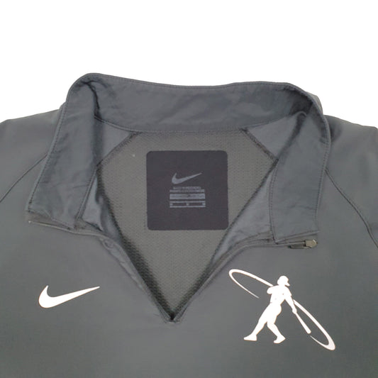 Mens Grey Nike Baseball Active Training Quarter Zip Jumper