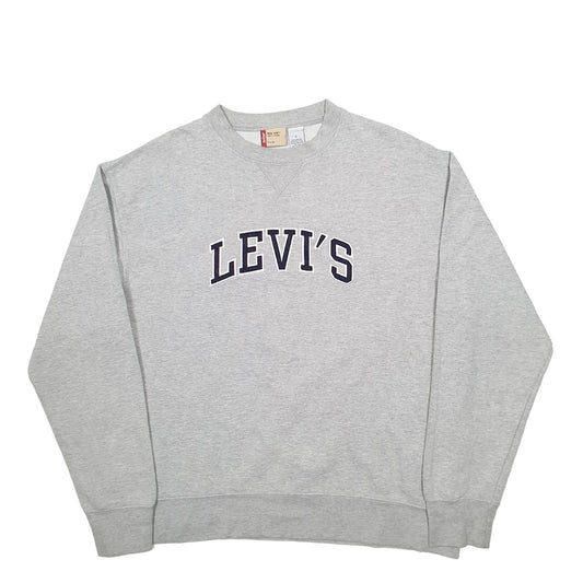 Mens Grey Levis Hoodie Jumper
